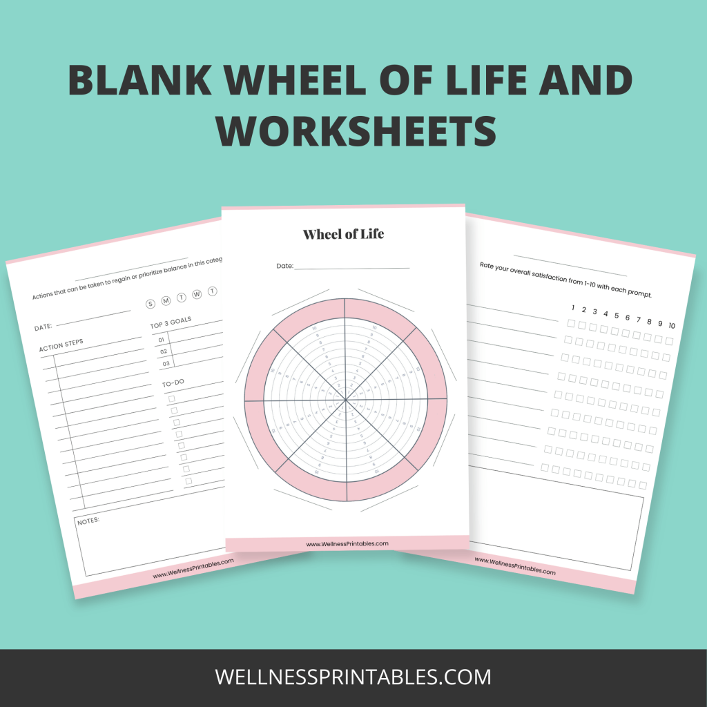 Wheel of Life Templates Printable Planner - Avis Williams